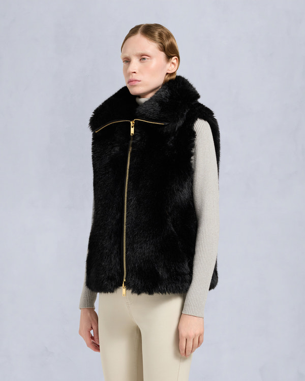 Moose Knuckles - M35LV462G - Gold Series River Bunny Vest - WOMENS -  - Front