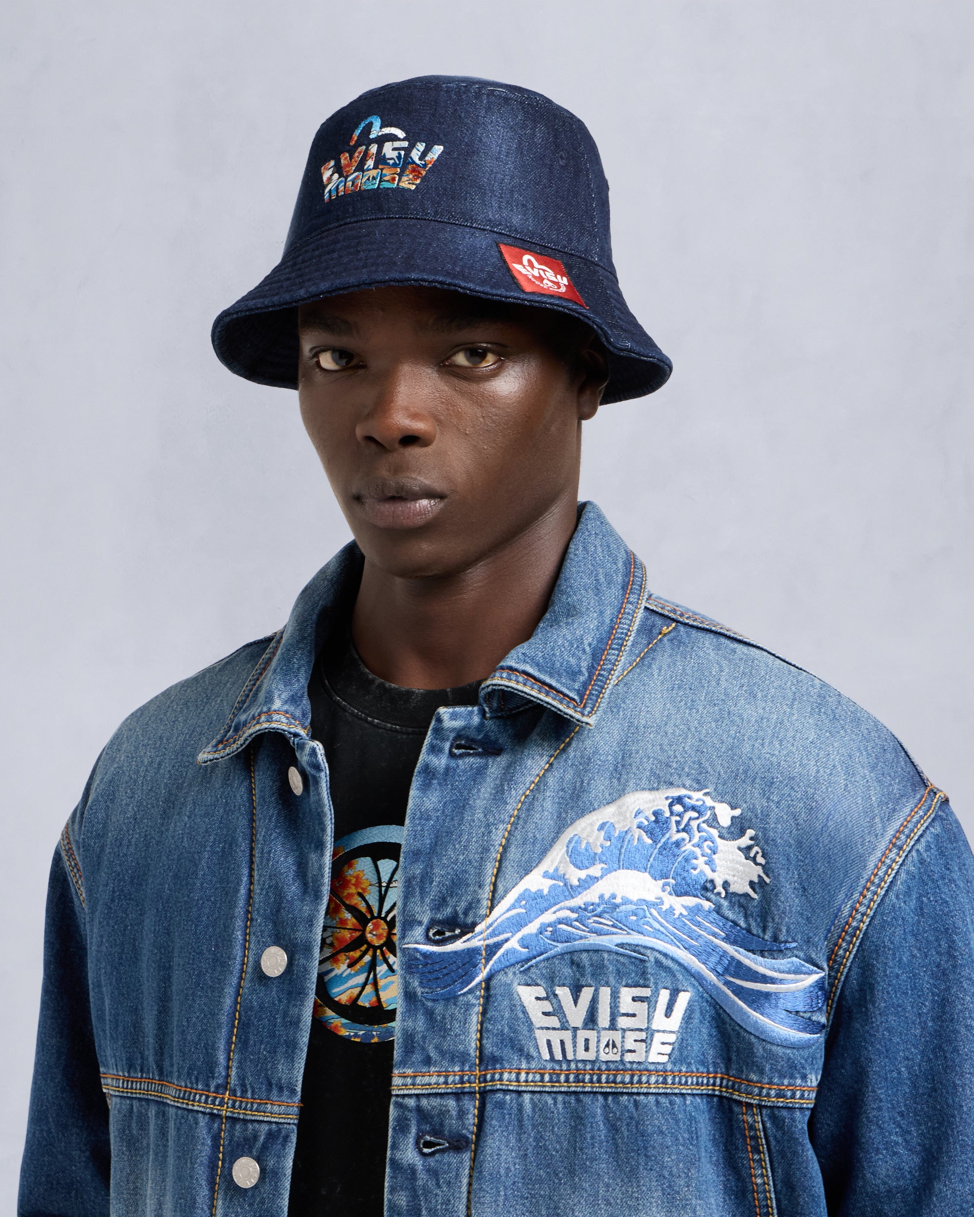 Evisu X Moose Denim Bucket Hat | Moose Knuckles