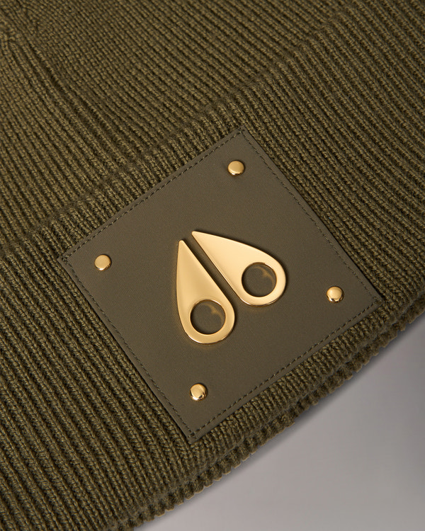 Moose Knuckles - M35MA574G - Gold Series Logo Icon Wool Beanie - ACCESSORIES -  - Detail1