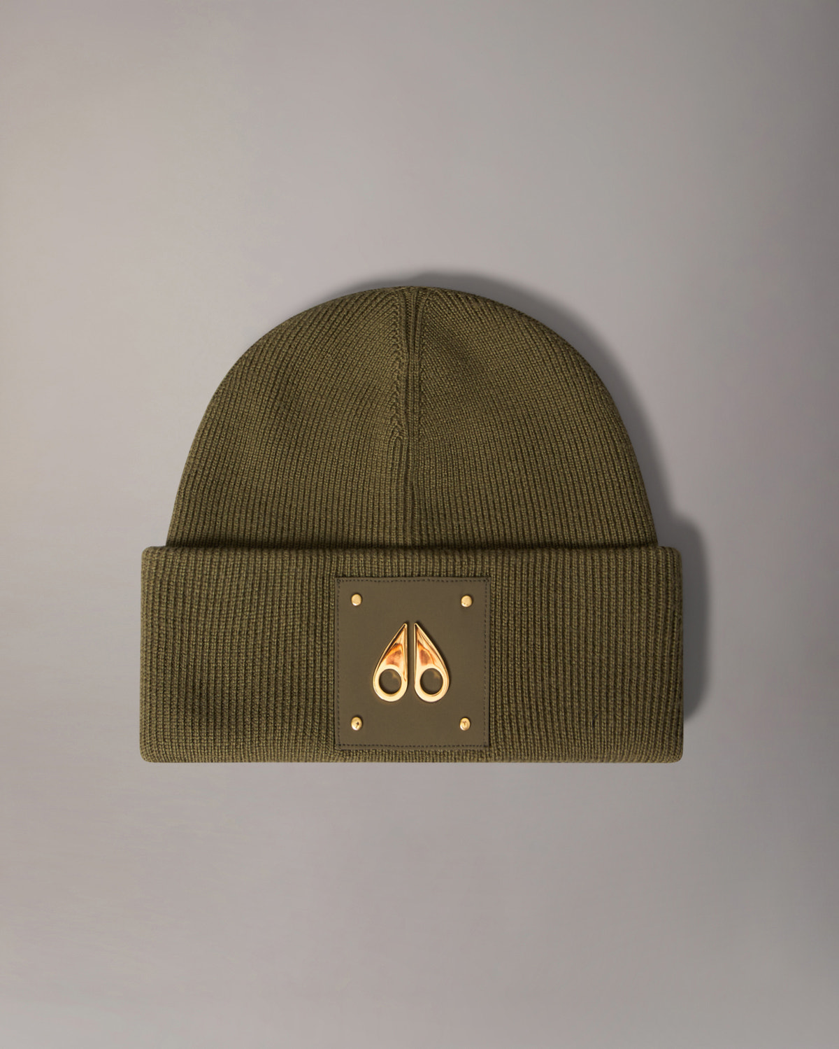 Moose Knuckles - M35MA574G - Gold Series Logo Icon Wool Beanie - ACCESSORIES -  - GM