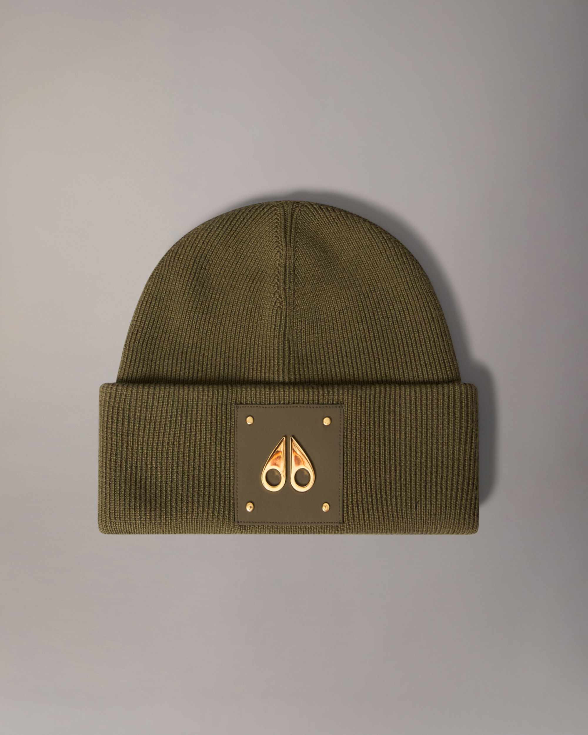 Moose Knuckles - M35MA574G - Gold Series Logo Icon Wool Beanie - ACCESSORIES -  - GM