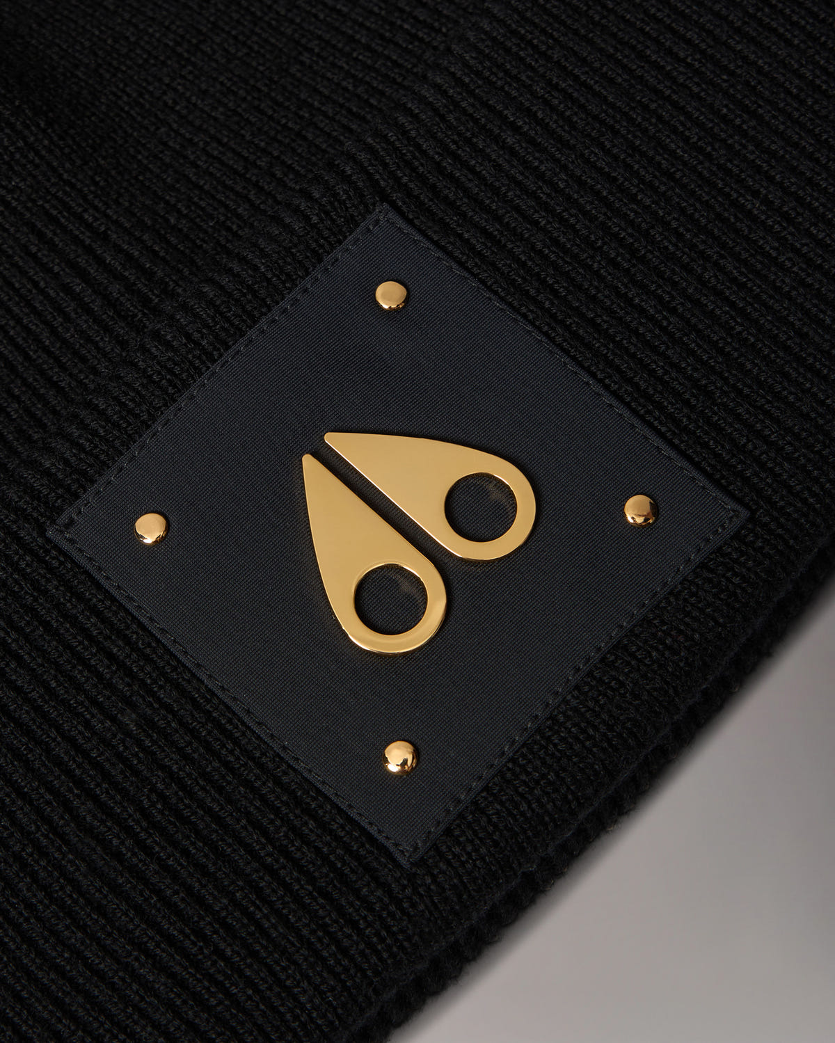 Moose Knuckles - M35MA574G - Gold Series Logo Icon Wool Beanie - ACCESSORIES -  - Detail1