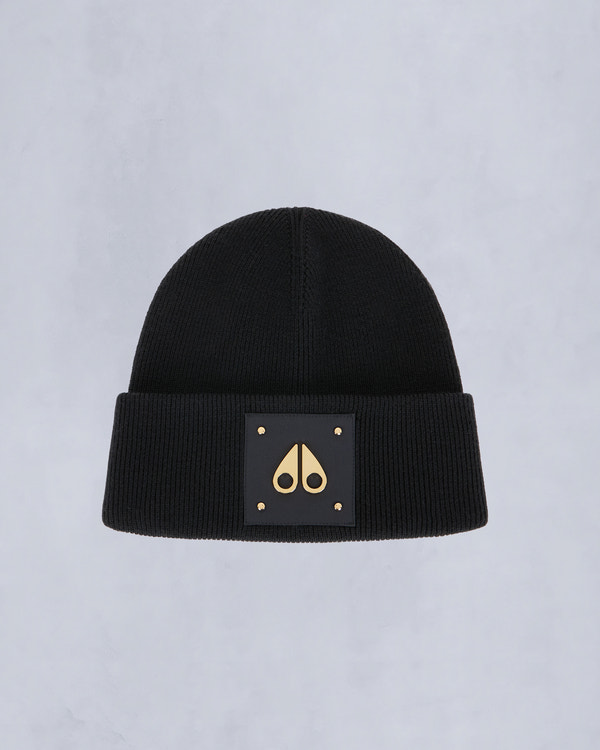 Moose Knuckles - M35MA574G - Gold Series Logo Icon Beanie - ACCESSORIES -  - GM