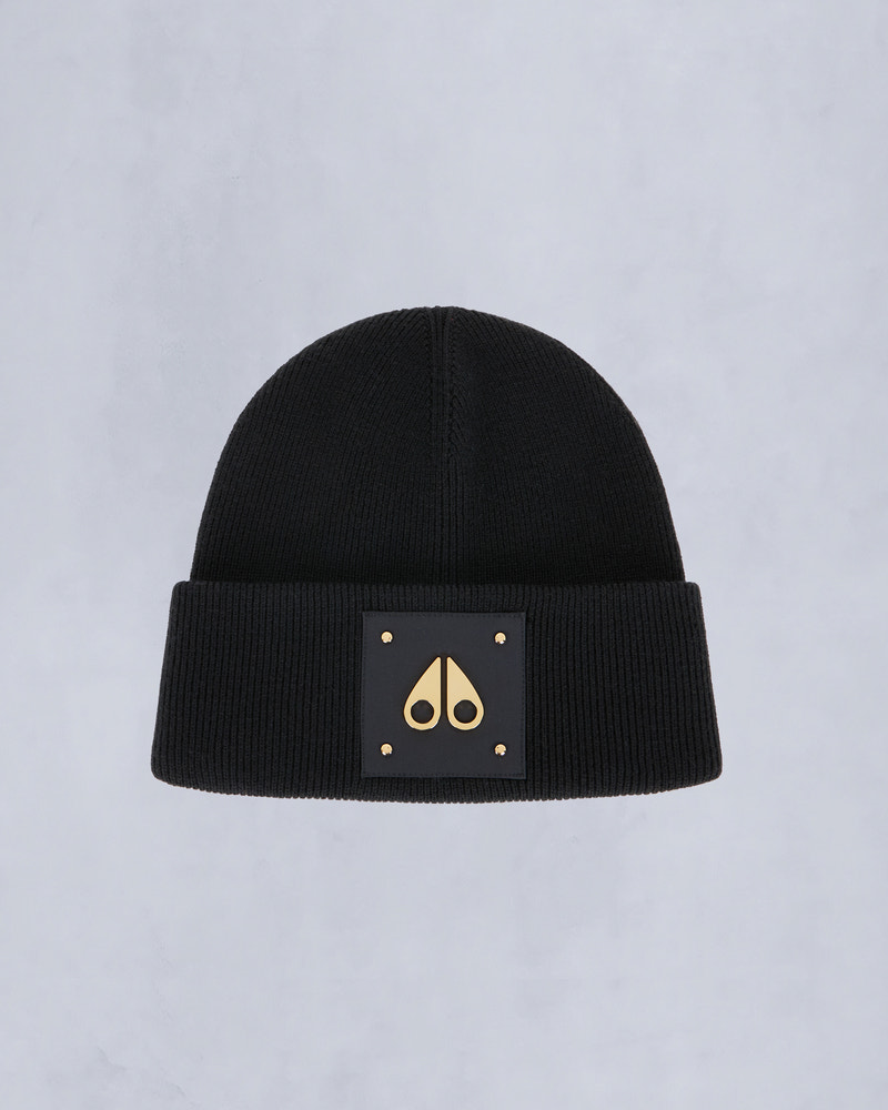 Moose Knuckles - M35MA574G - Gold Series Logo Icon Beanie - ACCESSORIES -  - GM