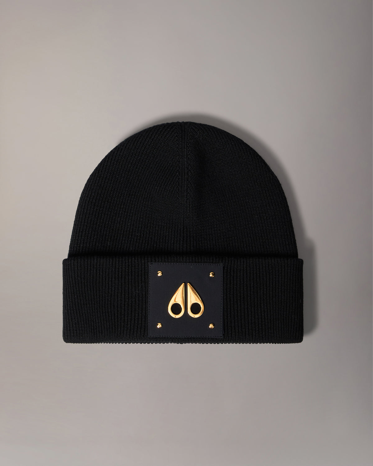Moose Knuckles - M35MA574G - Gold Series Logo Icon Wool Beanie - ACCESSORIES -  - GM