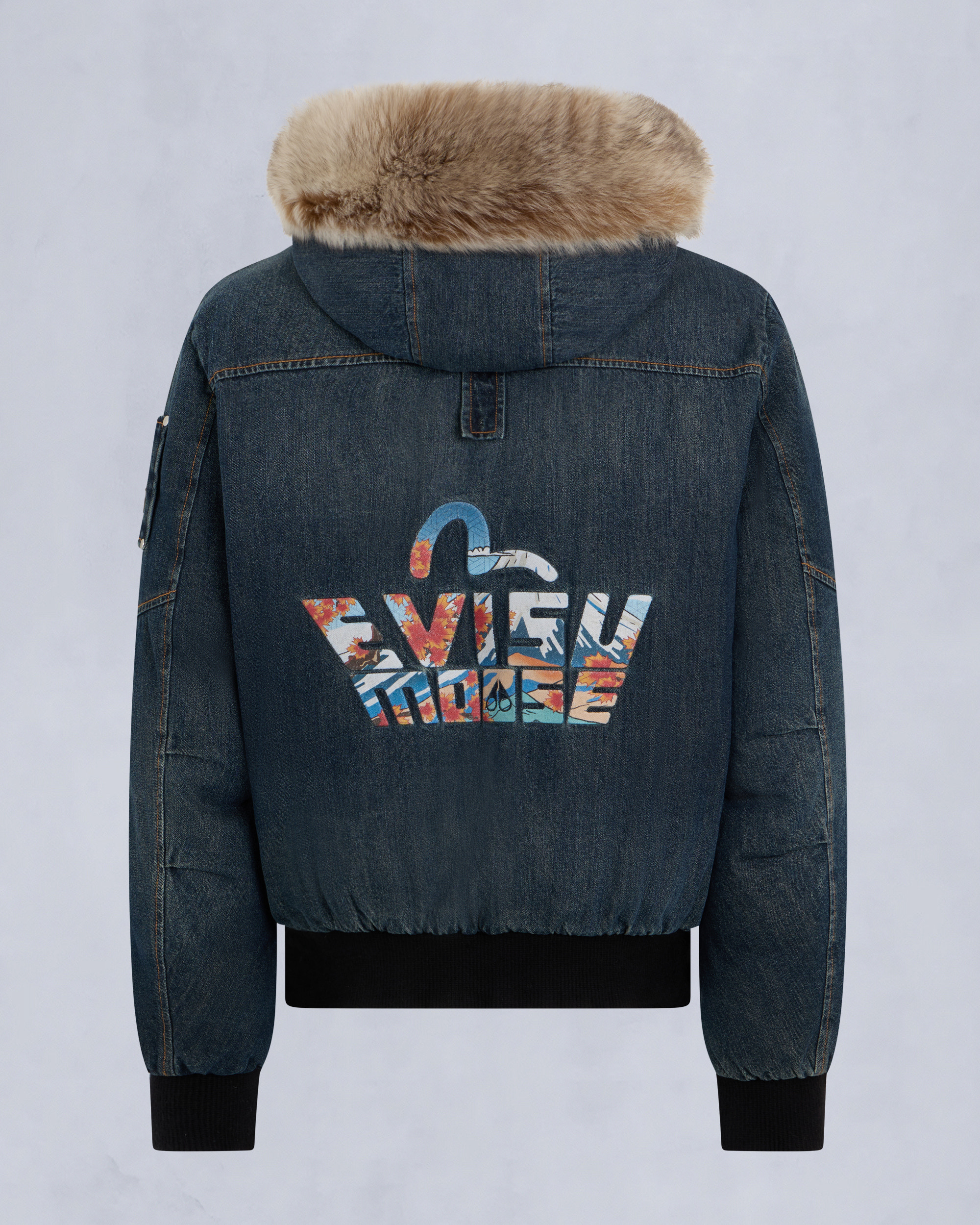 Moose Knuckles - M35MB000EV - Evisu x Moose Denim Ballistic Bomber Jacket - MENS -  - Detail2