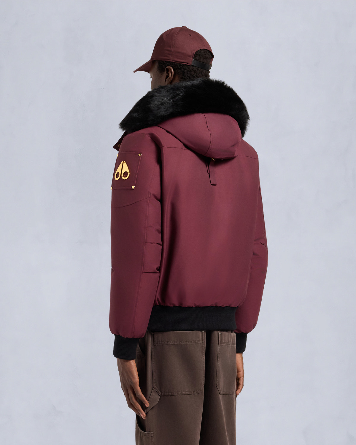 Moose Knuckles - M35MB000GS - Gold Series Original Shearling Trim Ballistic Bomber - MENS -  - Back