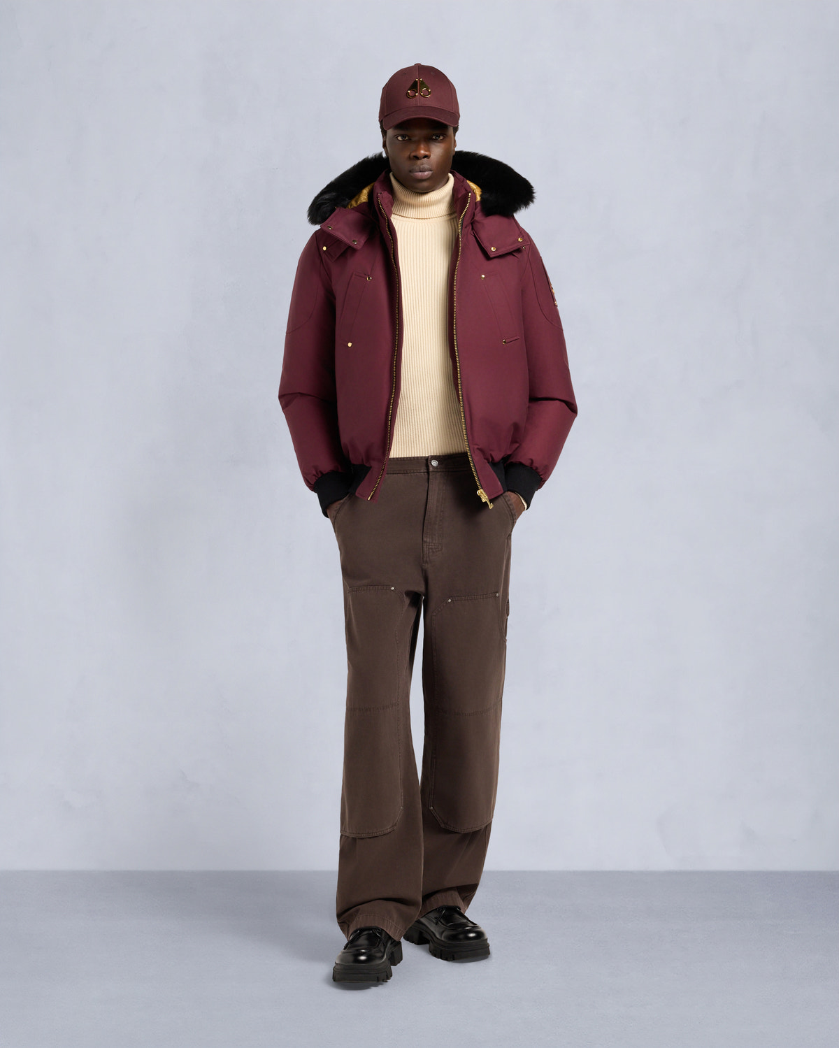 Moose Knuckles - M35MB000GS - Gold Series Original Shearling Trim Ballistic Bomber - MENS -  - Front Category