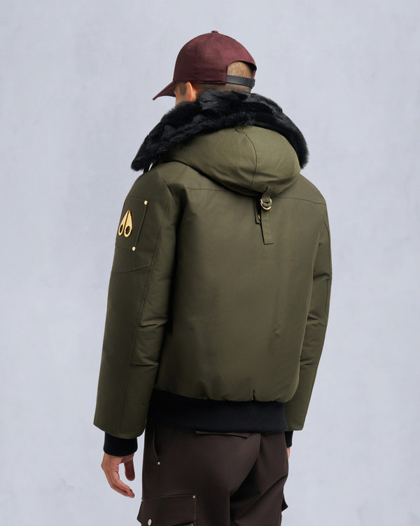 Moose Knuckles - M35MB000GS - Gold Series Original Shearling Trim Ballistic Bomber - MENS -  - Back