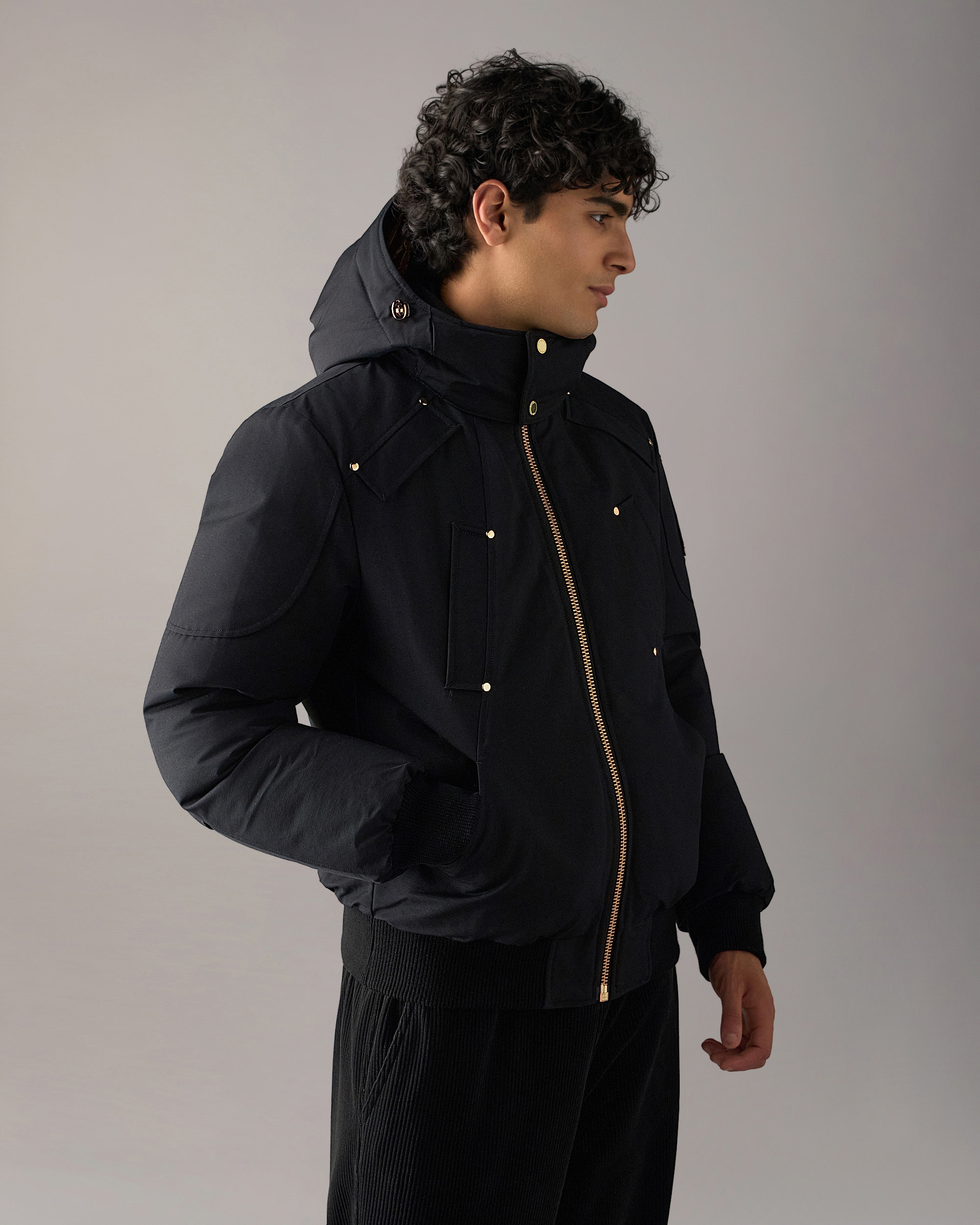 Moose Knuckles - M35MB000GS - GOLD SERIES ORIGINAL SHEARLING TRIM BALLISTIC BOMBER - MENS -  - Detail4