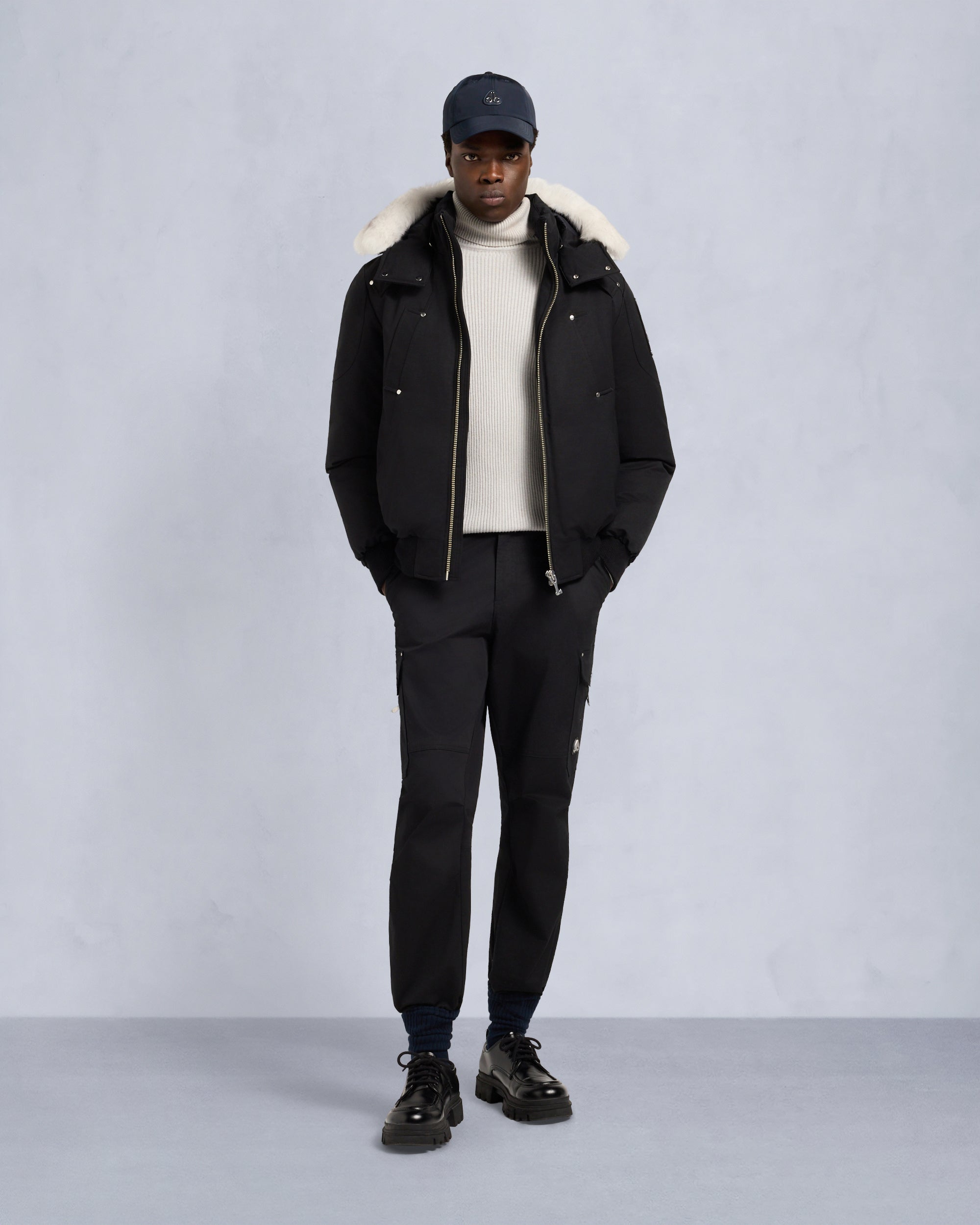 Original Ballistic Shearling Trim Bomber Jacket | Men | Moose Knuckles