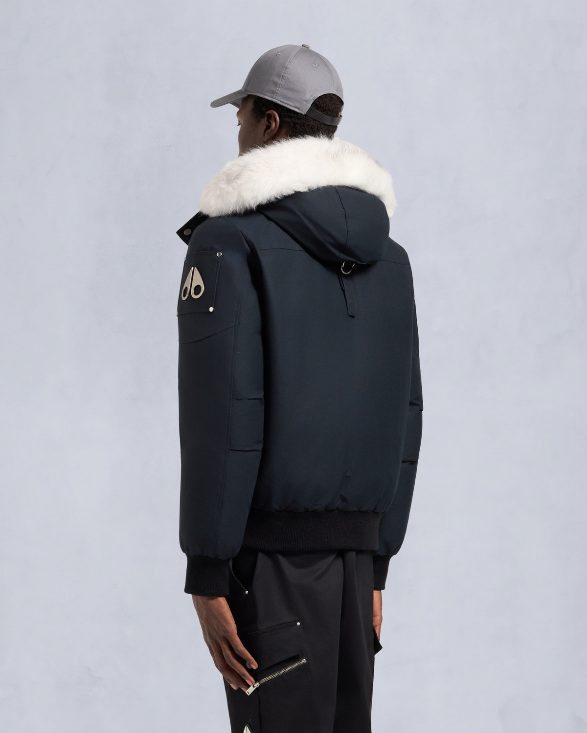 Moose Knuckles - M35MB000S - ORIGINAL BALLISTIC SHEARLING TRIM BOMBER JACKET - MENS -  - Back