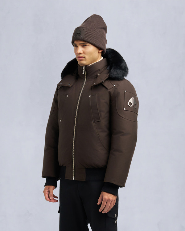Moose Knuckles - M35MB000S - ORIGINAL BALLISTIC SHEARLING TRIM BOMBER JACKET - MENS -  - Front