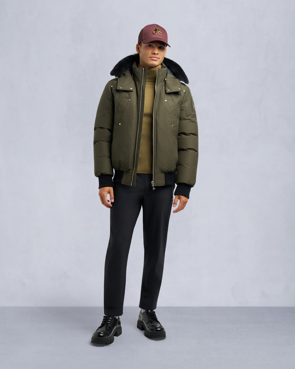 Moose Knuckles - M35MB000S - ORIGINAL BALLISTIC SHEARLING TRIM BOMBER JACKET - MENS -  - Front Category