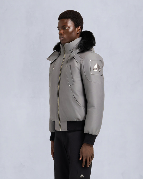 Moose Knuckles - M35MB000S - ORIGINAL BALLISTIC SHEARLING TRIM BOMBER JACKET - MENS -  - Front