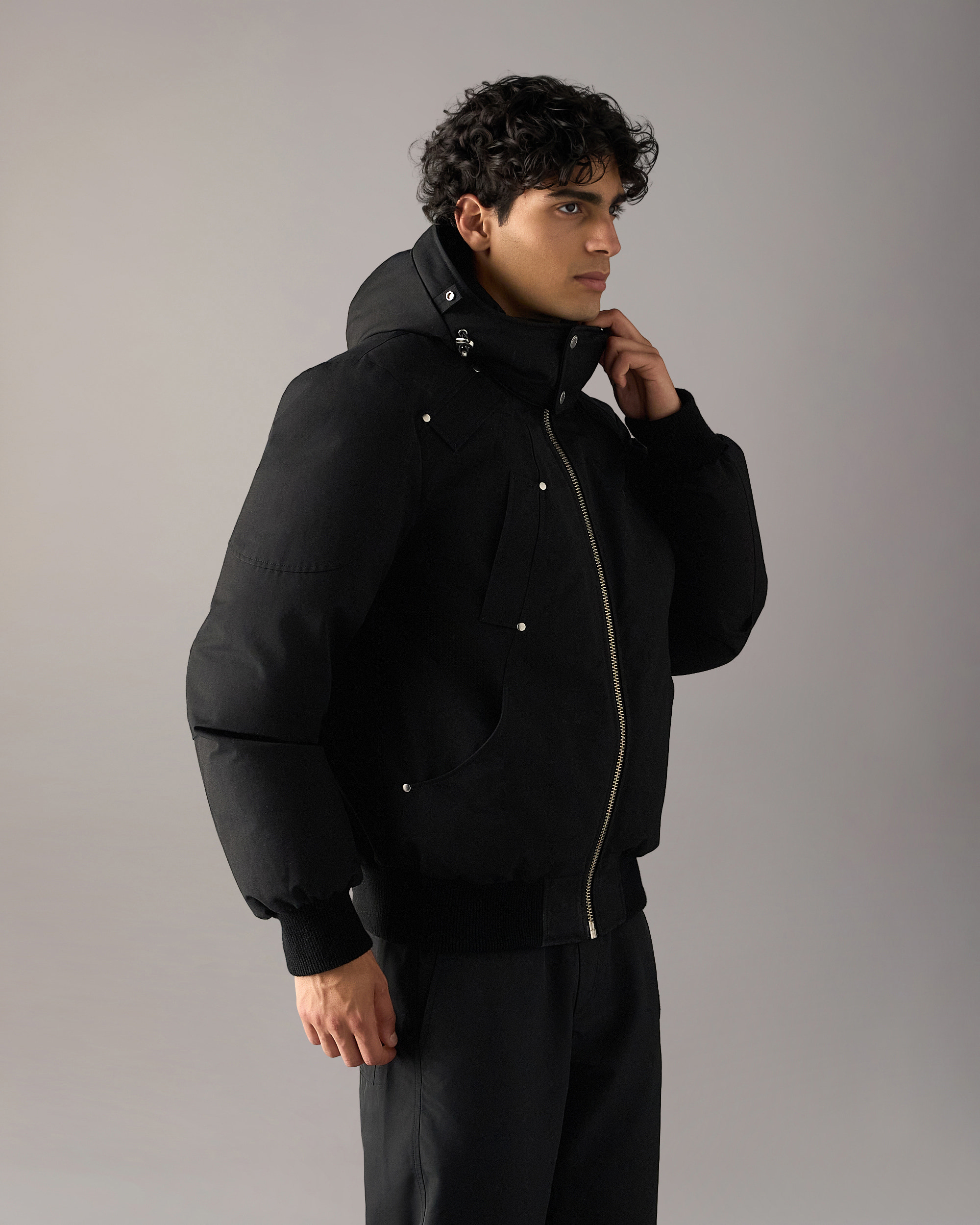 Moose Knuckles - M35MB000S - ORIGINAL BALLISTIC SHEARLING TRIM BOMBER JACKET - MENS -  - Detail4