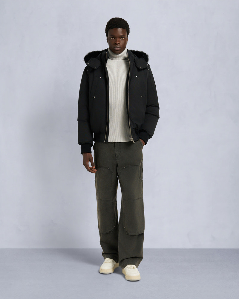 Moose Knuckles - M35MB000S - ORIGINAL BALLISTIC SHEARLING TRIM BOMBER JACKET - MENS -  - Front Category
