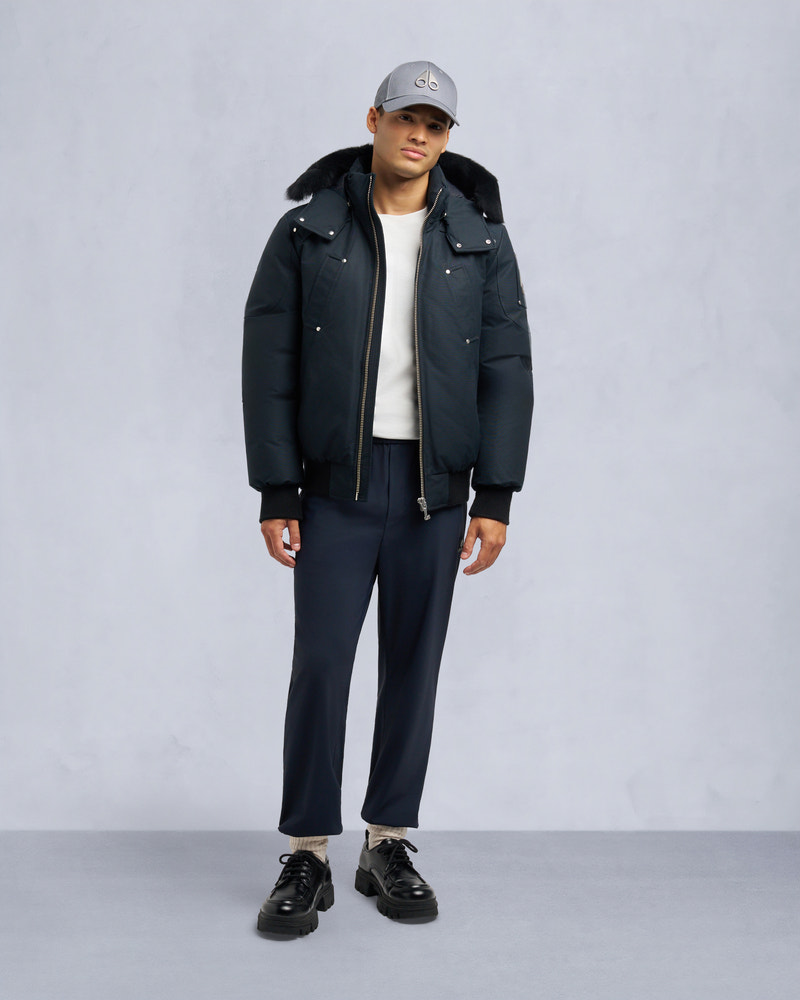 Moose Knuckles - M35MB000S - ORIGINAL BALLISTIC SHEARLING TRIM BOMBER JACKET - MENS -  - Front Category