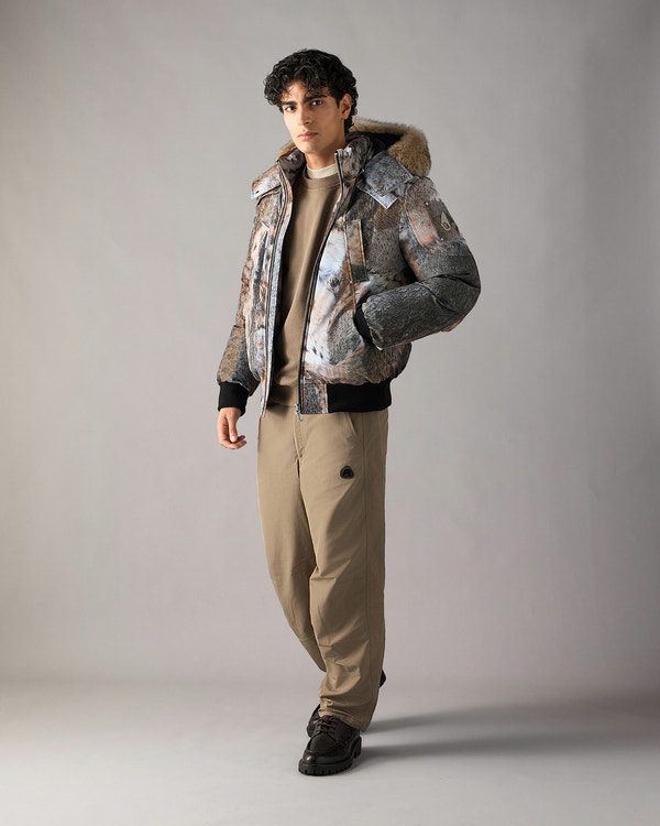Moose Knuckles - M35MB000SH - ORIGINAL BALLISTIC SHEARLING TRIM BOMBER JACKET - MENS -  - Front