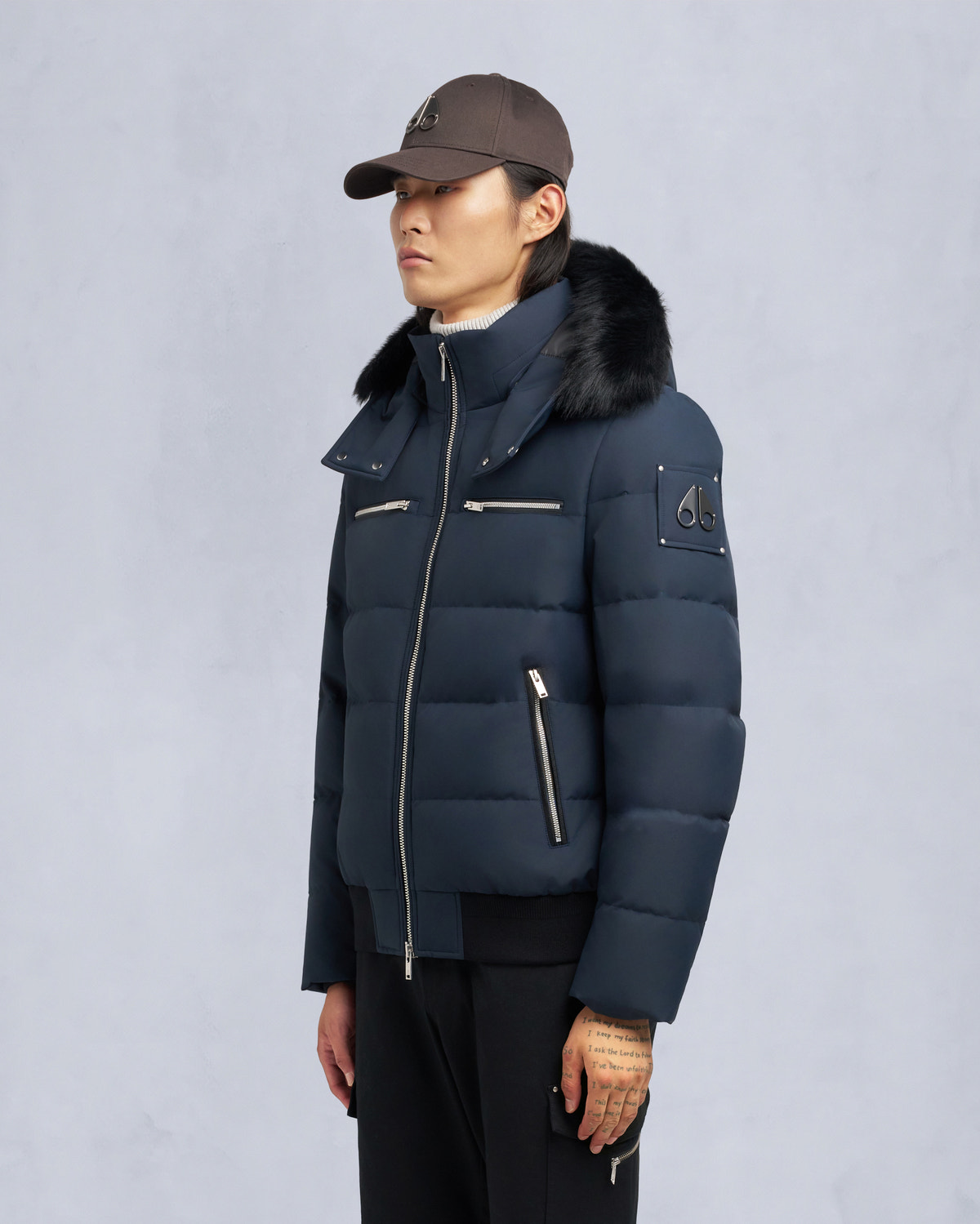 Moose Knuckles - M35MB005S - CLOUD SHEARLING TRIM BOMBER JACKET - MENS -  - Front