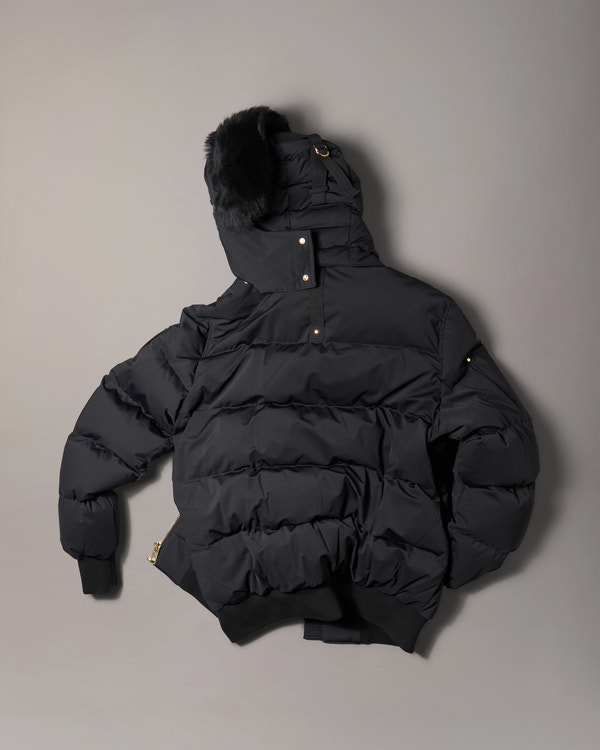Moose Knuckles - M35MB021GS - GOLD SERIES NYLUXE STAGG SHEARLING TRIM BOMBER - MENS -  - Detail10