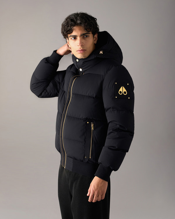 Moose Knuckles - M35MB021GS - GOLD SERIES NYLUXE STAGG SHEARLING TRIM BOMBER - MENS -  - Detail4