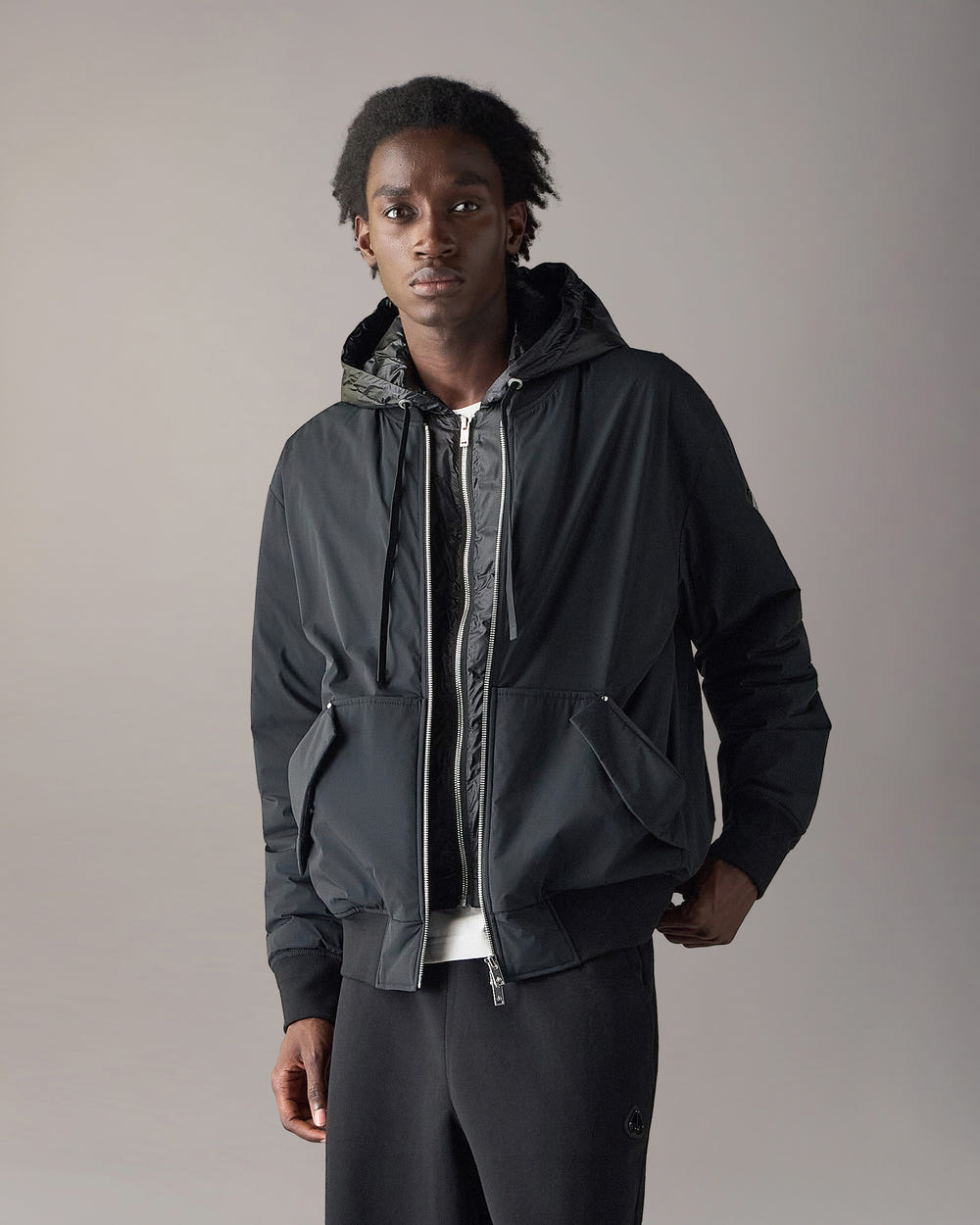 Moose Knuckles - M35MB047 - Brixton Down Bomber Jacket - MENS -  - Front Category