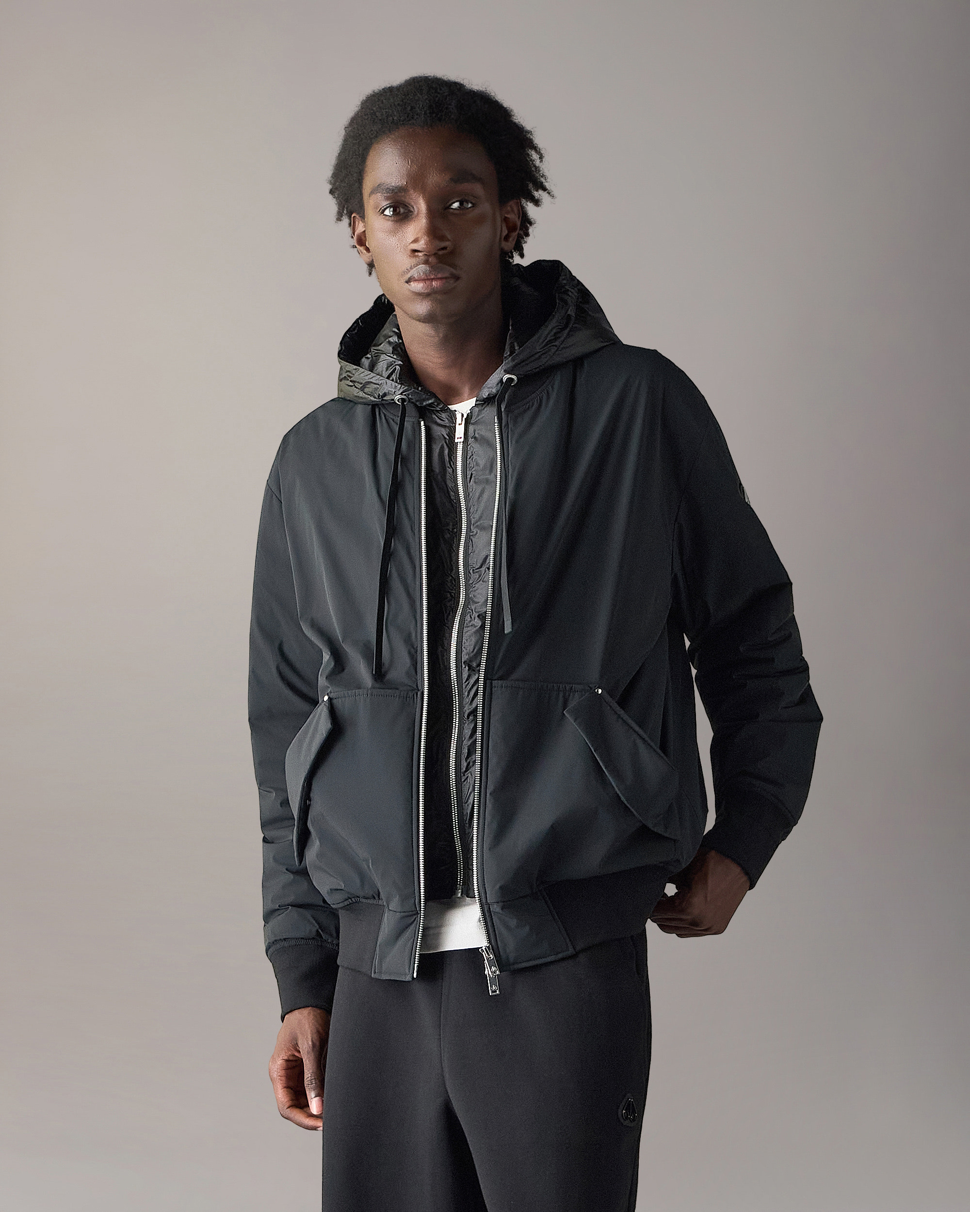 Moose Knuckles - M35MB047 - Brixton Down Bomber Jacket - MENS -  - Front Category