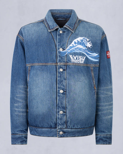 EVISUライフジャケット Ebisu Embroidery Loose Fit Denim Jacket – EVISU