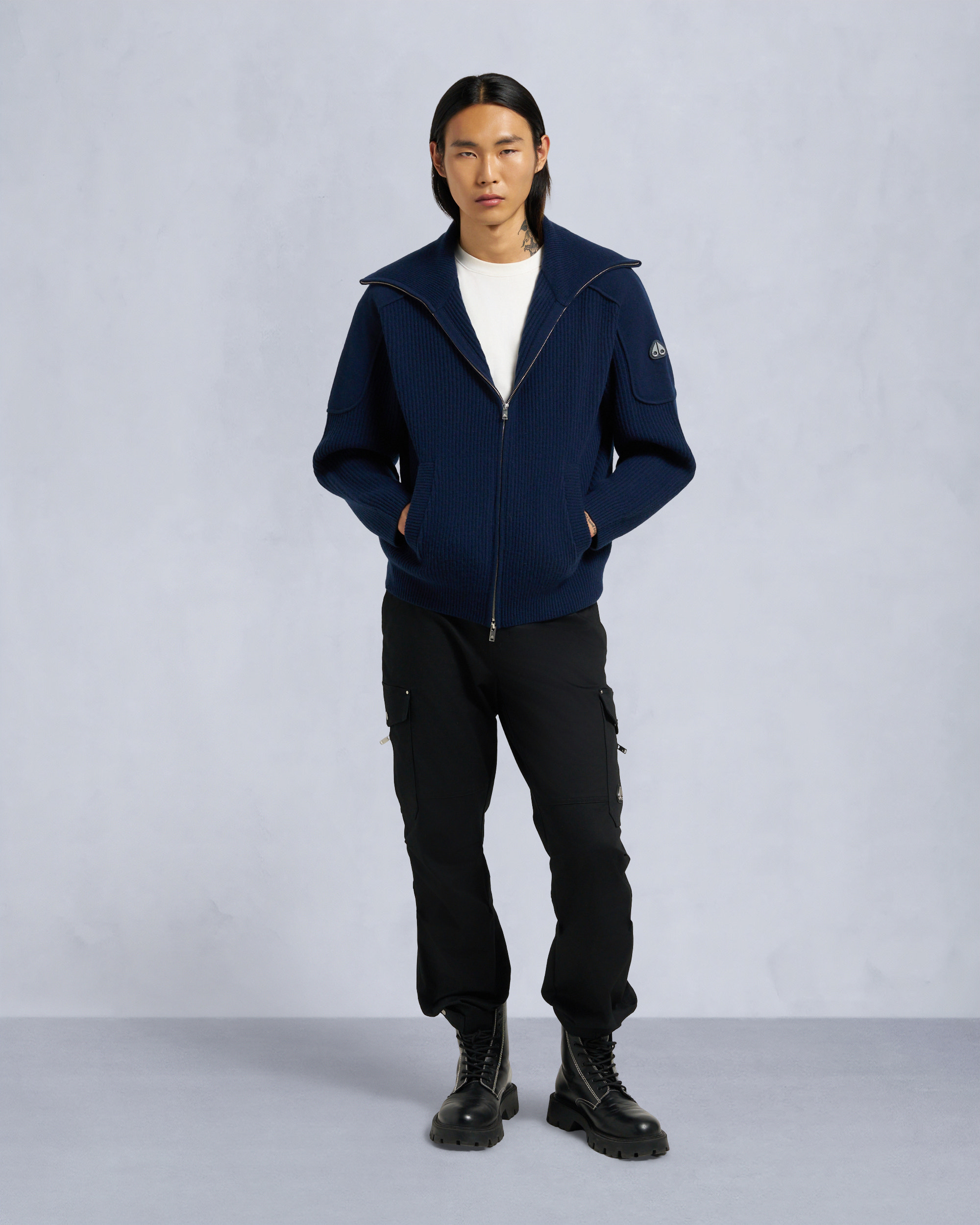 Moose Knuckles - M35MK665 - Colson Full-Zip Sweater - MENS -  - Front Category