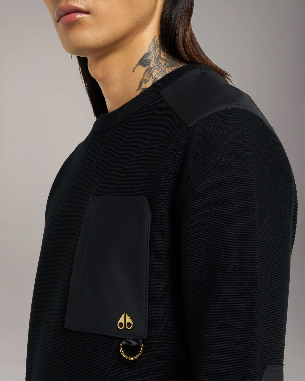 Moose Knuckles - M35MK667G - Gold Series Elowan Crewneck Sweater - MENS -  - Detail3