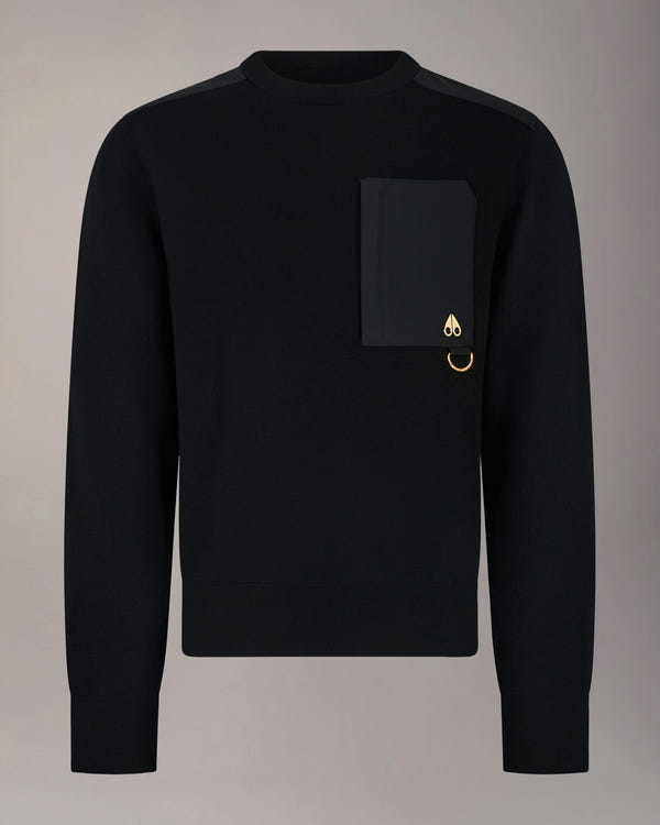 Moose Knuckles - M35MK667G - Gold Series Elowan Crewneck Sweater - MENS -  - GM