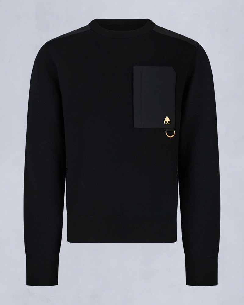 Moose Knuckles - M35MK667G - Gold Series Elowan Crewneck Sweater - MENS -  - GM