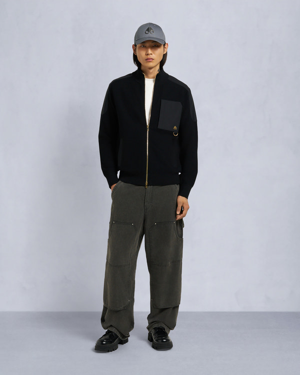 Moose Knuckles - M35MK668G - Gold Series Elowan Full-Zip Sweater - MENS -  - Front Category