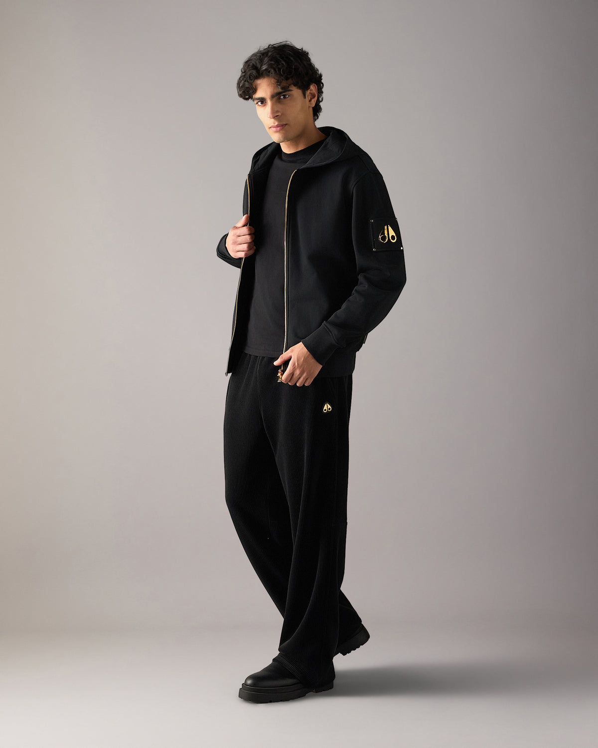Moose Knuckles - M35MS609G - Gold Series Hartsfield Zip-Up Hoodie - MENS -  - Front