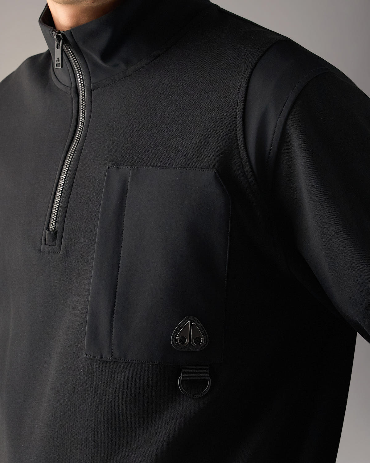 Moose Knuckles - M35MS615 - Dalon Quarter-Zip Sweatshirt  - MENS -  - Detail1