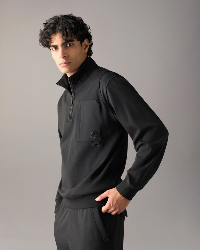 Moose Knuckles - M35MS615 - Dalon Quarter-Zip Sweatshirt  - MENS -  - Front Category