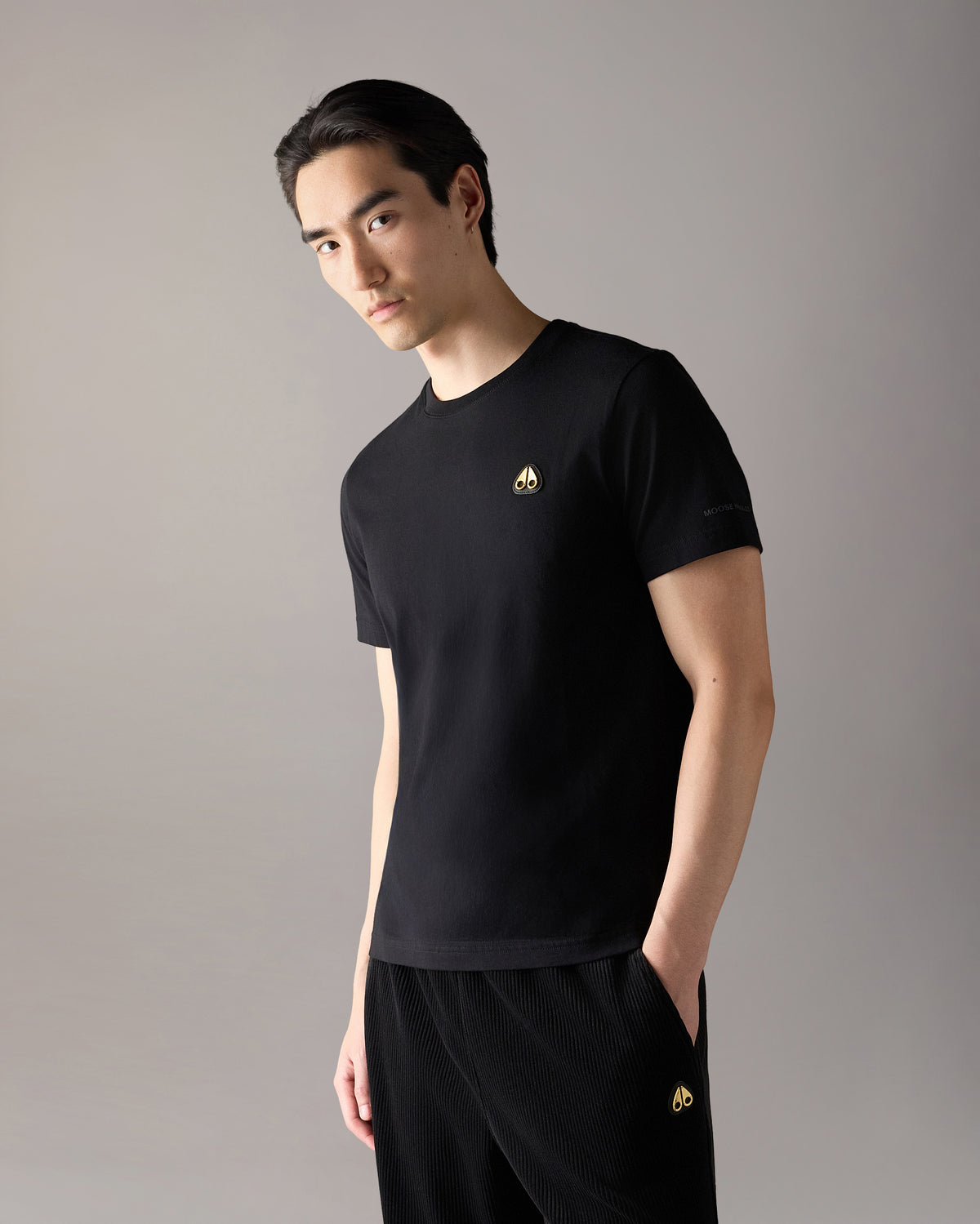 Moose Knuckles - M35MT777G - Gold Series Crescent T-Shirt - MENS -  - Front Category