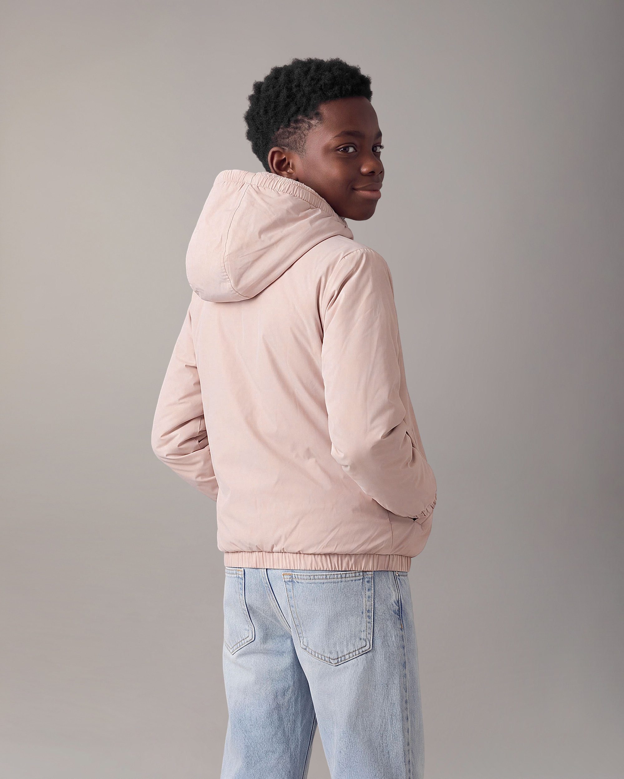 Moose Knuckles - M35US721 - Kids Simcoe Bunny Reversible Jacket - KIDS -  - Back