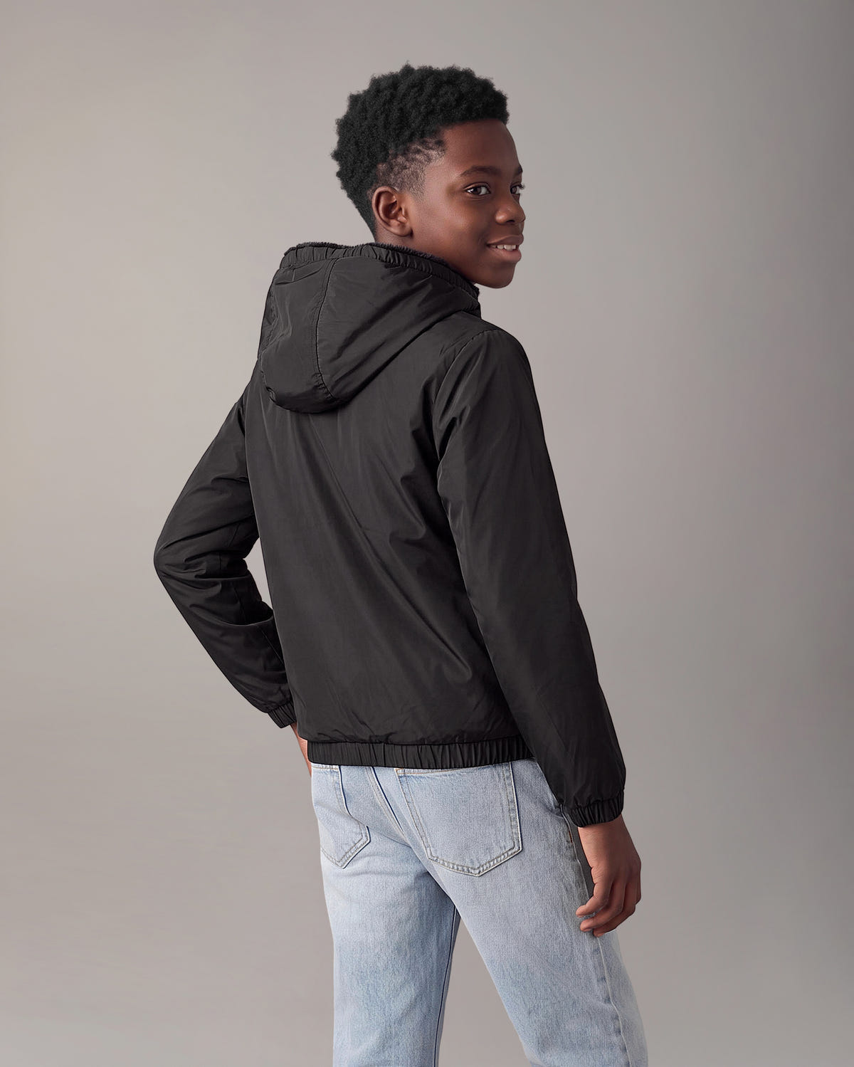 Moose Knuckles - M35US721 - Kids Simcoe Bunny Reversible Jacket - KIDS -  - Back