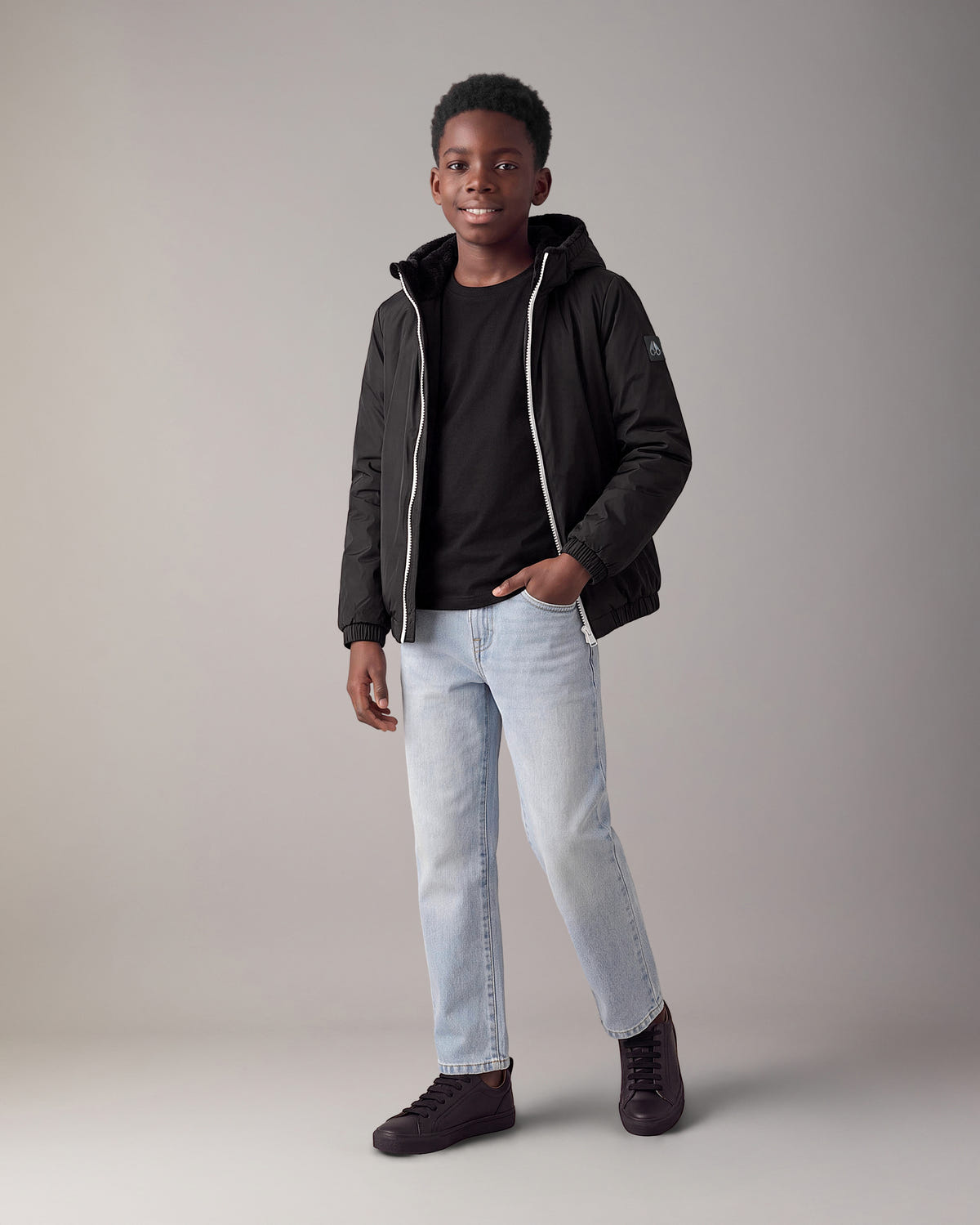 Moose Knuckles - M35US721 - Kids Simcoe Bunny Reversible Jacket - KIDS -  - Front