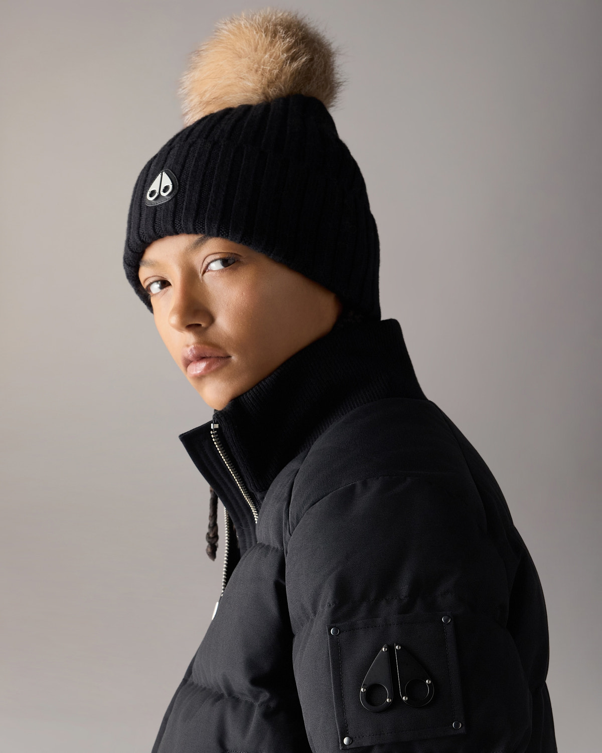 Moose Knuckles - M36LA542F - FUR POM POM BEANIE - ACCESSORIES -  - Front