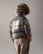 Moose Knuckles - M36LB006HW - Everest Hooded Fur-Print Down Puffer - WOMENS -  - Back