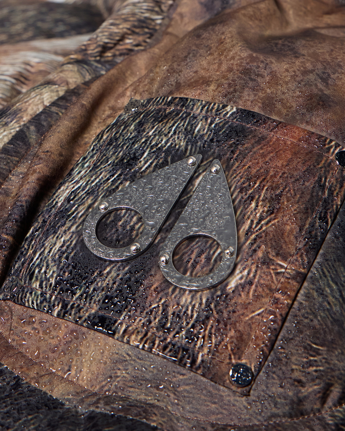 Moose Knuckles - M36LB006HW - Everest Hooded Fur-Print Down Puffer - WOMENS -  - Detail2
