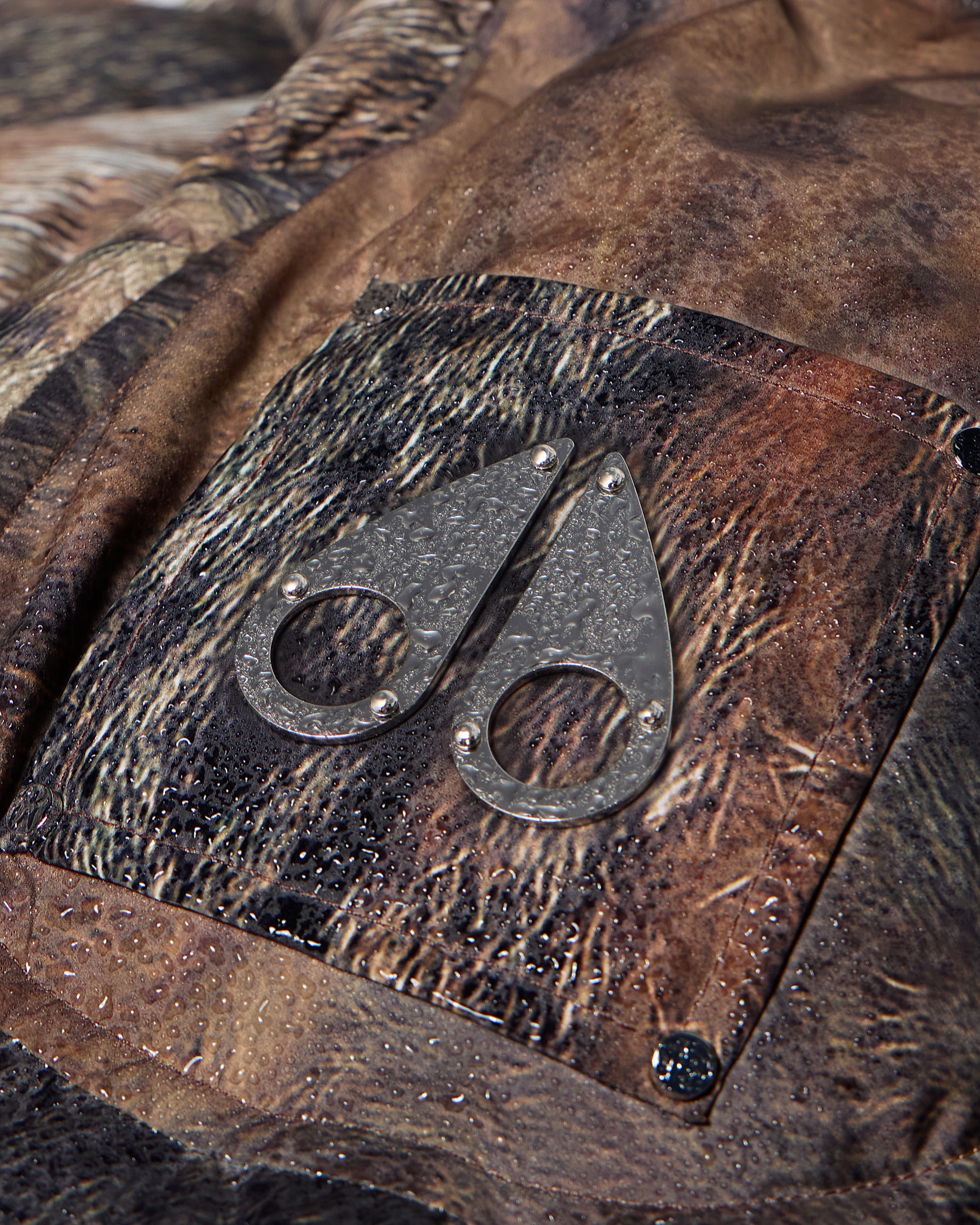 Moose Knuckles - M36LB006HW - Everest Hooded Fur-Print Down Puffer - WOMENS -  - Detail2