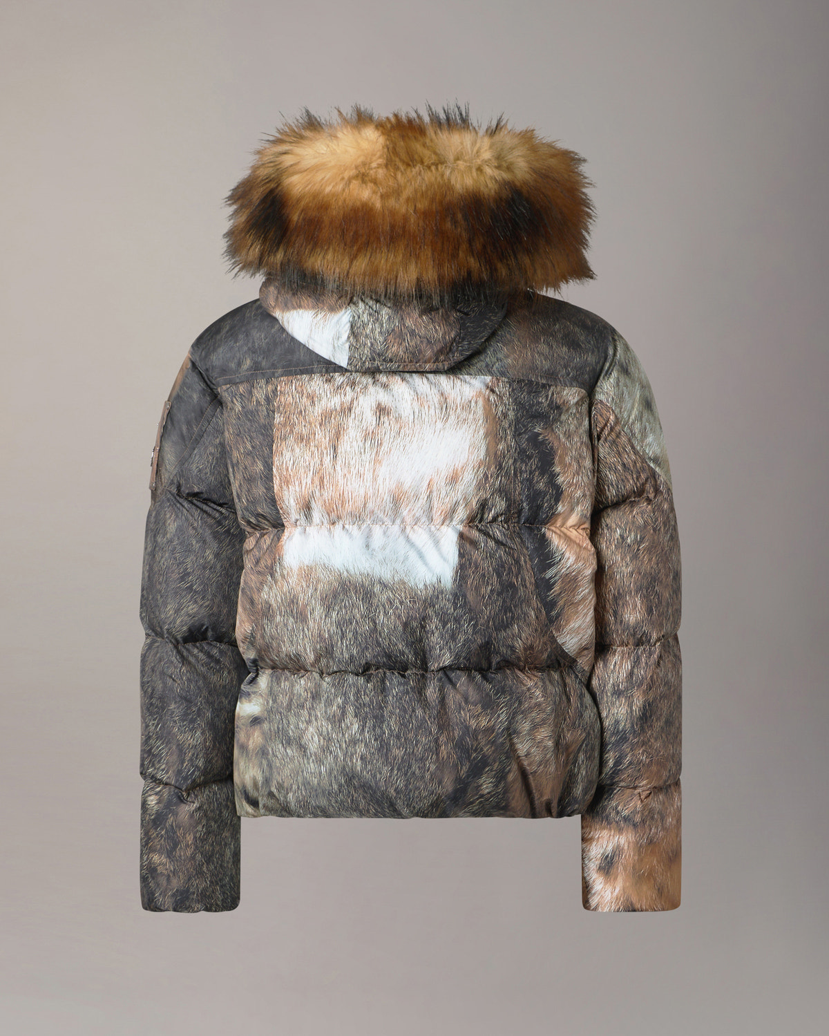 Moose Knuckles - M36LB006HW - Everest Hooded Fur-Print Down Puffer - WOMENS -  - Detail9