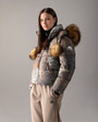 Moose Knuckles - M36LB006HW - Everest Hooded Fur-Print Down Puffer - WOMENS -  - Front Category
