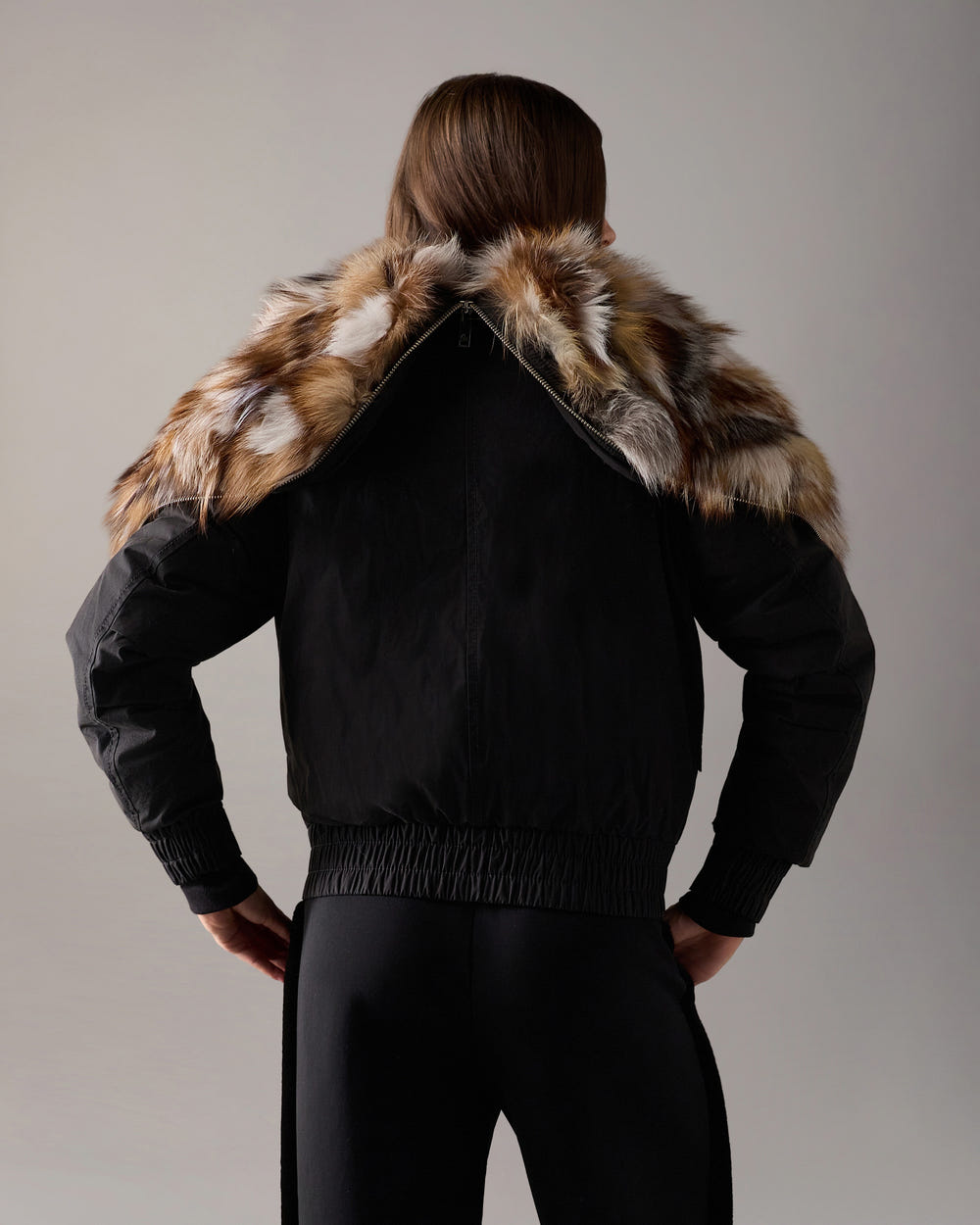 Moose Knuckles - M36LB039F - Pioneer Down & Fur Bomber - WOMENS -  - Back