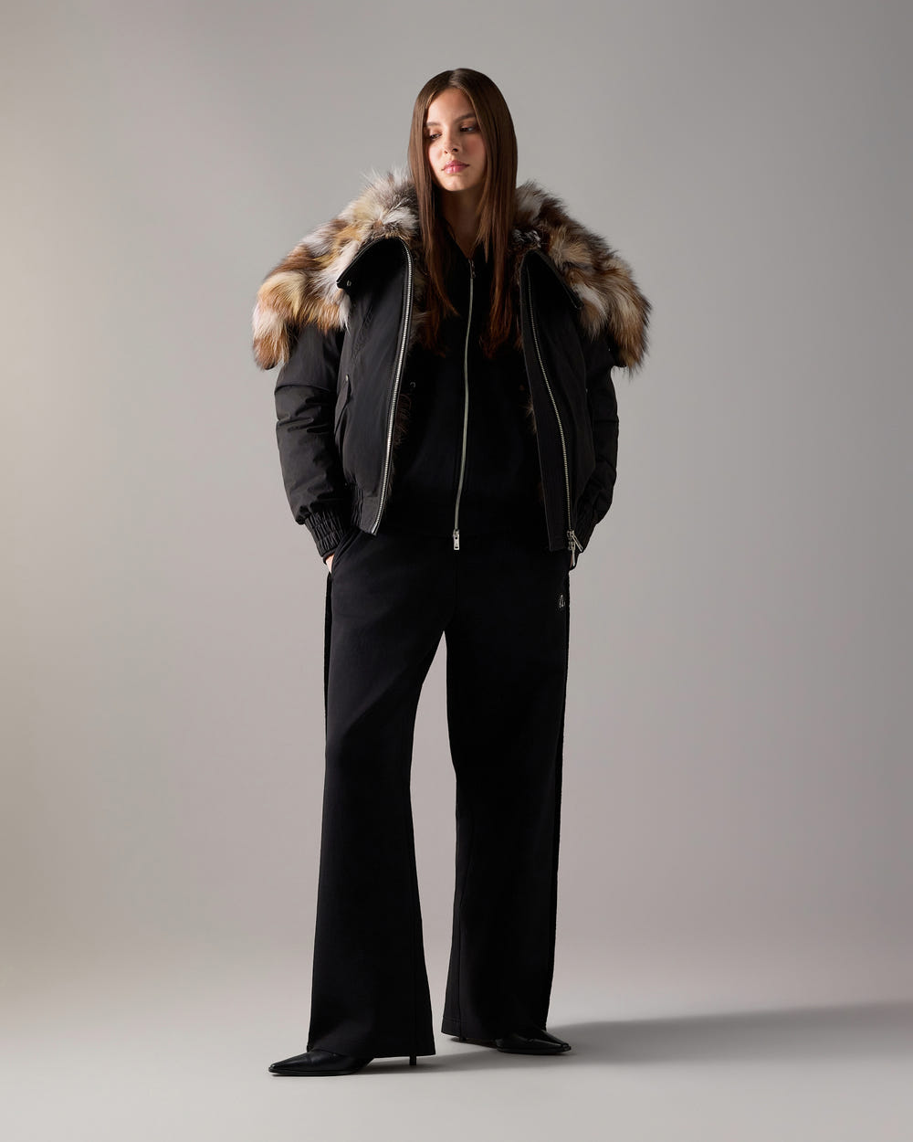 Moose Knuckles - M36LB039F - Pioneer Down & Fur Bomber - WOMENS -  - Front