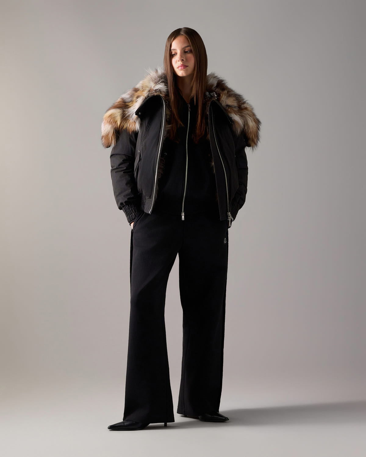 Moose Knuckles - M36LB039F - Pioneer Down & Fur Bomber - WOMENS -  - Front